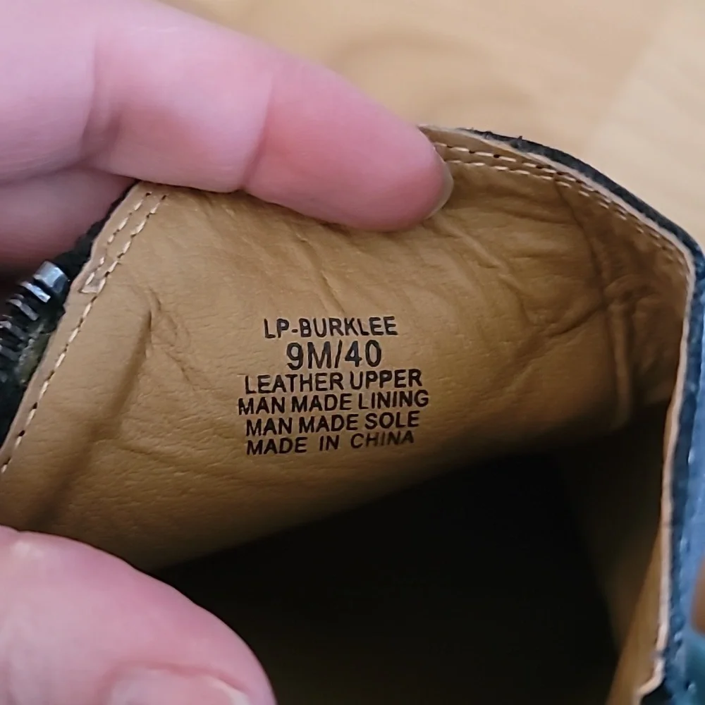 Lucky 🍀 brand Black Leather Burklee Ankle Boots size 9M/40 - Picture 4 of 7